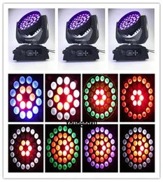 6個の移動ヘッドLEDズームライト36x18W RGBWAUV 6IN1 LIDER LED WASH MOVINGHEADステージパーティーディスコバークラブ照明