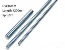 5pcs/lot 16x1200mm Dia 16mm linear shaft 1200mm long hardened shaft bearing chromed plated steel rod bar for 3d printer parts cnc router