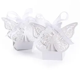 結婚式のベビーシャワーの誕生日の誕生日の誕生日のための50ピースのキャンディーボックスの結婚式のギフトバッグの装飾