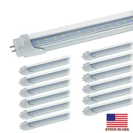 LED -rörlampor 4 ft 4 fot 22W 28W LED -rör Fixtur 4ft CLEAR COVER G13 120V glödlampor Belysning i USA
