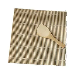 Praktisk Delicieux Sushis Roulant Maker Bambou Materiel Rouleau Bricolage Mat + Pagayer Riz