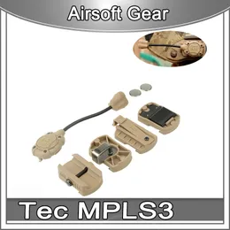 TEC MPLS3 Hjälmlampa Airsoft Tactical Jakt Grön IR Röd LED Hjälm Lampa Signal Ljus Utomhusljus för Mich / Molle / 20mm Rail / Ach-Arc