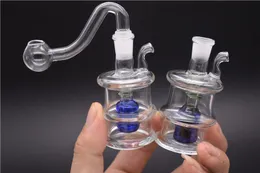 New Colorful pagoda glass oil rig pipe Portable cheap mini Downstem Recycler water smoking pipe with 10mm Pot Roast and Hose