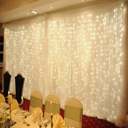 きらめきスターLED Fairy Light 300 LEDの窓のカーテン文字列ライトの結婚式のパーティーホームガーデンベッドルームの屋外室内の壁の装飾