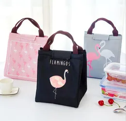 Flamingo Tote Termisk Väska Vattentät Oxford Beach Lunchväska Mat Picknick för Kvinnor Kid Men Cooler Bag