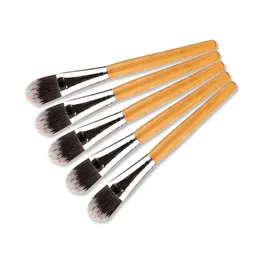 Frau Make-up Pinsel 10 teile/los Bambus Griff Gesichtsmaske Make-Up Pinsel Gesicht Schönheit Pinsel Kostenloser Versand