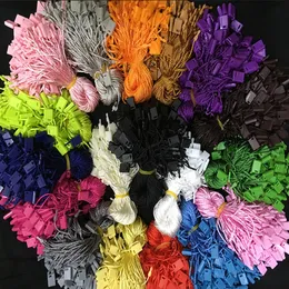 1000pcs / lot Color Tags Square Rope Strings / Cords Längd 18cm 1mm Dia String Tätning Garment / Bröllopsklänning Hang Tag String / Cords