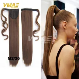 Kobiety Naturalne Prosto Klip W Ponytails Fashion Fake Hair 22 "" 55 cm Długie Magiczne Wklej Syntetyczny Ponytail Włosy DHL Szybka Wysyłka