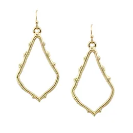 ZWPON 2018 Gold Filled BrandChandelier Earrings Alloy Cutout Fashion Hollow Teardrop Earrings for Women Statement