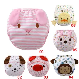 Lovely Carton Reusable Nappies Cloth Diapers Baby Diapers For Newborns Cotton Muslin Washable Diaper Training Pants