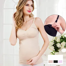 マタニティカミソールコムフィー妊娠中の女性タンクトップ乳房飼料トップベスト看護アンダーウェア3色C5560