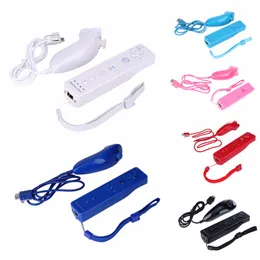 New 2 in 1 Built in Motion Plus Remote and Nunchuck Nunchuk Controller Set Combo for Wii Remotes DHL FEDEX EMS FREE SHIPPING