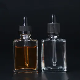 30ml Empty clear Glass Dropper Bottle glass Vial Liquid Refillable Containers Package bottle fast shipping F1528