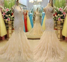 2024 Gratis frakt Custom Made Gorgeous pärlstav Crystal Bodice Mermaid v Halning Pageant Dresses/ Party Prom Evening Dresses HY127