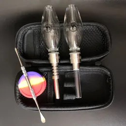 510 kit Micro NC Set di tubi in vetro mini Kit Micro NC con 510 Banger al quarzo Punte in titanio tubi dell'acqua riciclatore piattaforme petrolifere bong in vetro