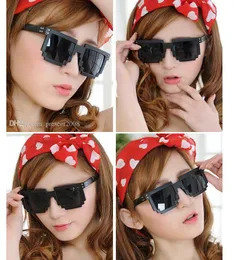 8 colour Mosaic sunglasses Code Programmer Pixelated 8-Bit Black Sunglasses CPU Gamer Geek ABC90 100pcs fast delivery