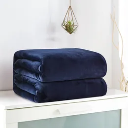 Jeeefttby New Solid Color Flanel Koc Dorosłych Autylumy Zimowe Ciepłe Koc Super Miękki Koral Polar Dorosłych Podwójna Łóżko Sofa