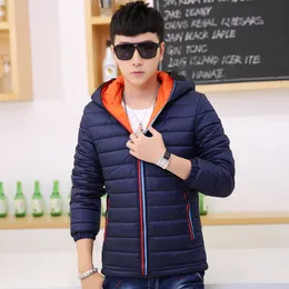 Men Hooded Jacket Zipper Solid Fashion Bright Black Silver
