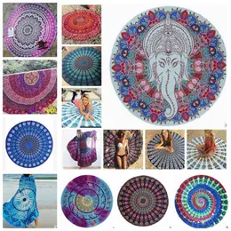 Mandala Beach Towel Indian Beach Throw Tapestry Chiffon PrintedTapestry Yoga Mat Summer Picnic Rug 39 Designs YW388-WLL