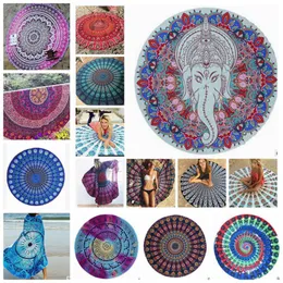 Mandala Beach Towel Indian Beach Throw Tapestry Chiffon PrintedTapestry Yoga Mat Summer Picnic Rug 39 Designs YW388-WLL