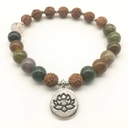 SN1233 Hot Sale 2018 Women`s Bracelet Trendy Fancy Beads Yoga Bracelet High Quality Rudraksha bead Balance Bracelet