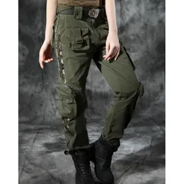 Женские брюки-карго больших размеров, танцевальные комбинезоны, брюки большого размера, женские военные армейские зеленые камуфляжные брюки, низ брюк
