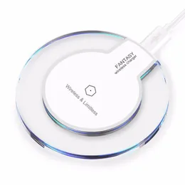 Hot Selling 5V 2A Crystal Charging Pad Qi Wireless Charger Receiver for Samsung S7 Edge S6 iPhone 6 7 Universal Smartphone