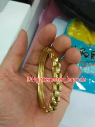 Rostfritt stål Mäns Bangles Gold Silver Luxury Style Fashion Armband Storlek runt 19cm Fresh Anlans 2018