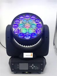 6 stycken 4 IN1 RGBW ZOOM LED Tvätt Movinghead med ringkontroll Flyttande huvud LED DMX LYRE WASH 19X15 Watt Moving Head Light