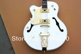 送料無料G 6120白いビブラトーントレモロファルコー在庫が付いている左手のジャズエレクトリックギター