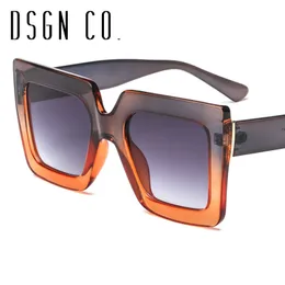 DSGN CO. 2018 كبير جدا كلاسيكي ساحة النظارات الشمسية للرجال والنساء موضة عتيقة 7 لون نظارات شمسية UV400