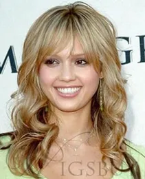 Custom Hair Jessica Alba Celebrity Style 16 tum peruk