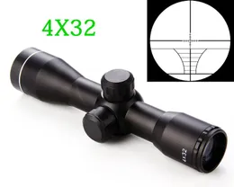 Tactical 4X32 Compact Scope Mildot/Rangefinder Reticle Hunting Riflescopes Cross-Hair Reticle fits 11mm/20mm Rail Mount