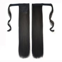 Evermagic Human Hair Ponytail Wrap Clip in Human Hair Extensions Straight 14-26inch Brazilian Remy Hair 100g Per Pack