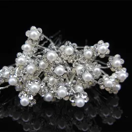 Brudtillbehör Tiaras hårstift 5st Lady's Rhinestone Bridal Wedding Flower Pearls Crystal Pannband Hårklipp