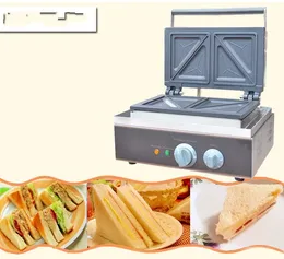 Rostfritt stål kommersiellt bruk Non pinne 110V 220V Livsmedelsförädlingsutrustning Elektrisk sandwich Grill Brödrost Press Maker Machine Baker