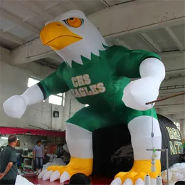 High quality cheaper price customized logo American football event Giant inflatable cartoon eagle entrance helmet tunnel