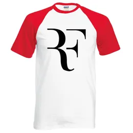 O5BG 2018 Yeni Yaz Roger Federer Erkekler T Shirt RF Raglan Moda% 100 Pamuk Hip Hop Gevşek Tişört Üstleri Tees Marka Giyim