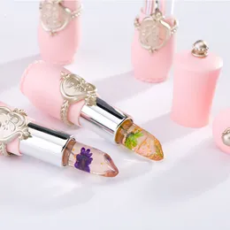 Pop Jelly Crystal Flower szminka długotrwała wodoodporna zmiana koloru przezroczyste szminki jakość moda makijaż ust