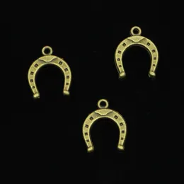 200 pz in lega di zinco charms bronzo antico placcato fortunato cavallo a ferro di cavallo charms per gioielli che fanno pendenti fatti a mano fai da te 16 * 13mm