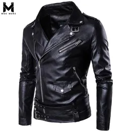 Autumn And Winter Fashion Men's New Casual Solid Color Large Size High Quality Slim Warm Leather Long Sleeve Mens Jackets