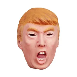 2018 Yeni Donald Trump Maske Milyarder Başkanlık Kostüm Cadılar Bayramı Ünlü Cosplay Maske Lateks Masquerade Noel Karnaval Maskeleri
