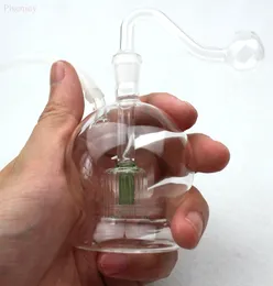 Vetro Dab Rigs Bruciatore a olio Mini Narghilè Pipa da fumo Bong Artigianale a mano Arte Shisha Forma rotonda Commercio all'ingrosso