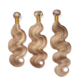 Mix Color 27 613 Blonde Body Wave Human Hair Weaves 3Pcs/Lot Brazilian Virgin Human Hair Weaves Honey Blonde Piano Hair 3Bundle Deals