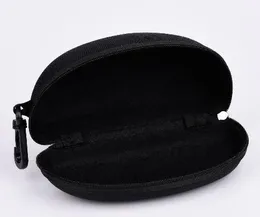 ハードケースジッパーマンボックス圧縮メガネケースブラックメタルプラスチックスポーツサングラスブラックケースボックス送料無料