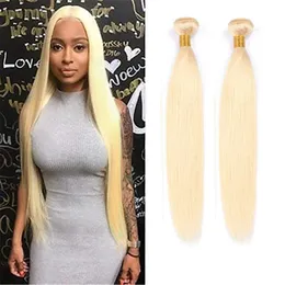 Brazylijskie Dziewicze rozszerzenia włosów 613 # Blondynka Proste Peruwiańskie Malezyjskie Indian Surowe Human Hair Weaves Dwie Wiązki 613 Kolor 2 Sztuk / partia