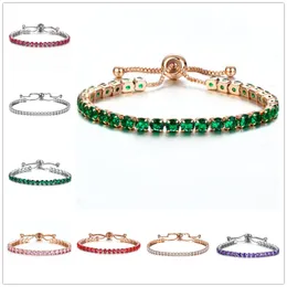 Fashioh Elegantes Kristallkettenglied-Armbandarmband Kubikzirkon-Strang-Armbänder für Frauen pulseiras bijoux
