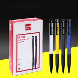 36 st PCS / Lot Ballpoint Pen Student brevpapper 0,7mm pressade plastbollspennskola kontorsmaterial