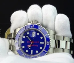 Lüks erkekler 40mm 116619 mavi kadran seramik çerçeve klasik tarih kol saatleri otomatik mekanik paslanmaz çelik bilezik erkek saat