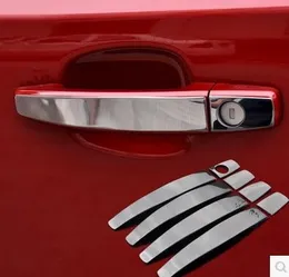 Högkvalitativt rostfritt stål 4st CAR DOOR HANDLE COVER STICKER + ABS Bakre trunkörrhandtag Skål för Chevrolet Trax 2014-2018